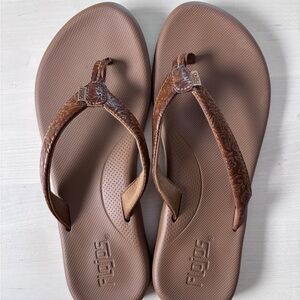Flojos Floral Brown Sandals Size 8